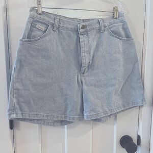 Vintage Wrangler Jean Shorts Women’s 14 High Rise Made In USA 100% Cotton Denim